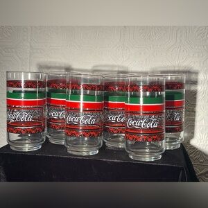 Toronto Ontario Canada Frank Vetere's Coca Cola Collectors Glasses Set of 6